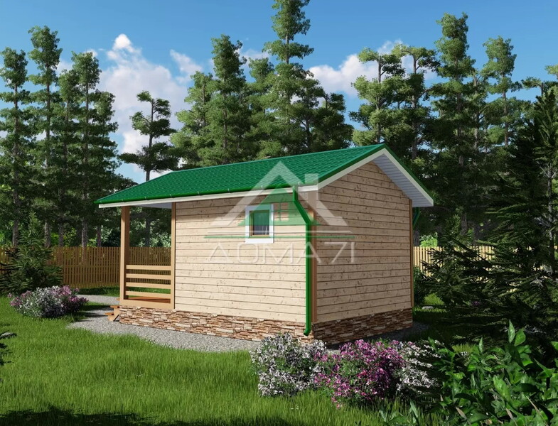 Баня каркасная 6х4 проект 1