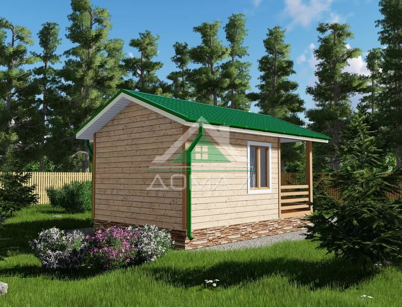 Баня каркасная 6х4 проект 1