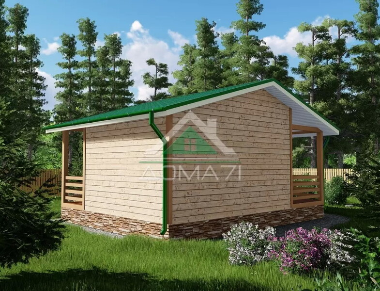 Баня каркасная 7х5,5 проект 9