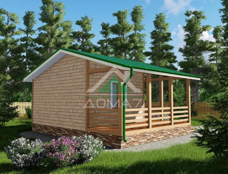 Баня каркасная 7х5,5 проект 9