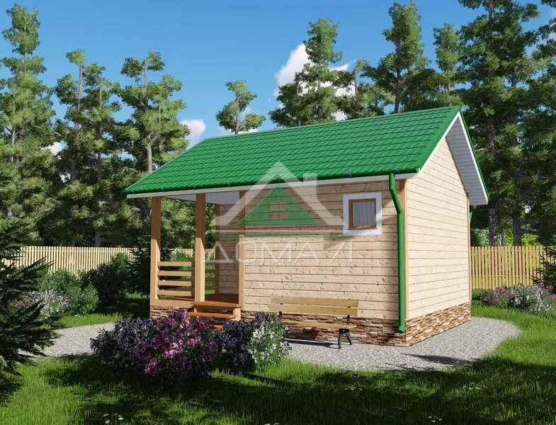 Баня каркасная 5х6 проект 2