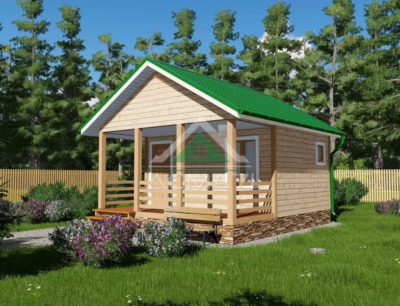 Баня каркасная 5х6 проект 3