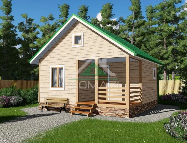 Баня каркасная 6х6 проект 6