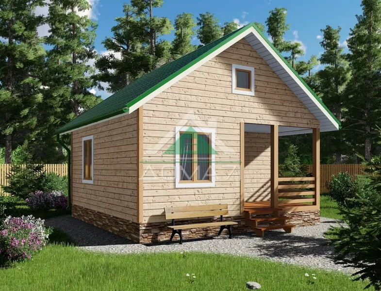 Баня каркасная 6х6 проект 6