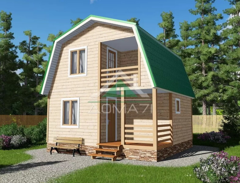 Баня каркасная 6х6 проект 7