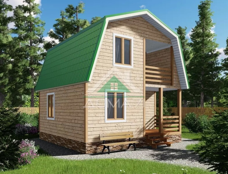 Баня каркасная 6х6 проект 7