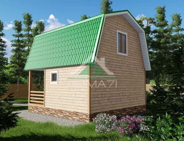 Баня каркасная 6х6 проект 7