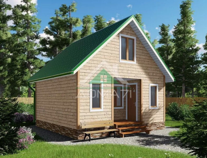 Баня каркасная 6х6 проект 8