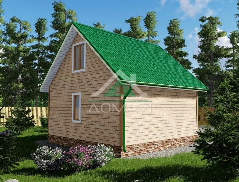 Баня каркасная 6х6 проект 8