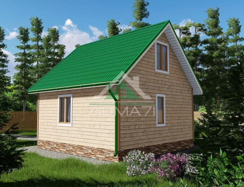 Баня каркасная 6х6 проект 8