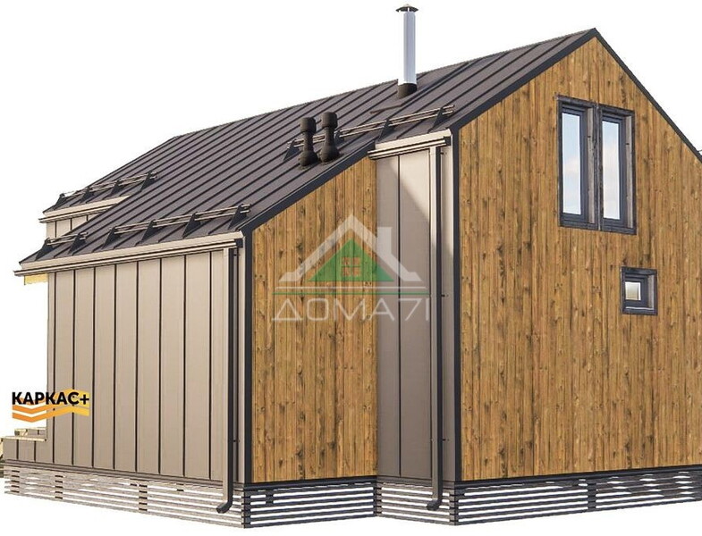 Баня каркасная 10х7 из сухой строганной доски