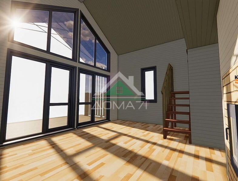 Баня каркасная 10х7 из сухой строганной доски