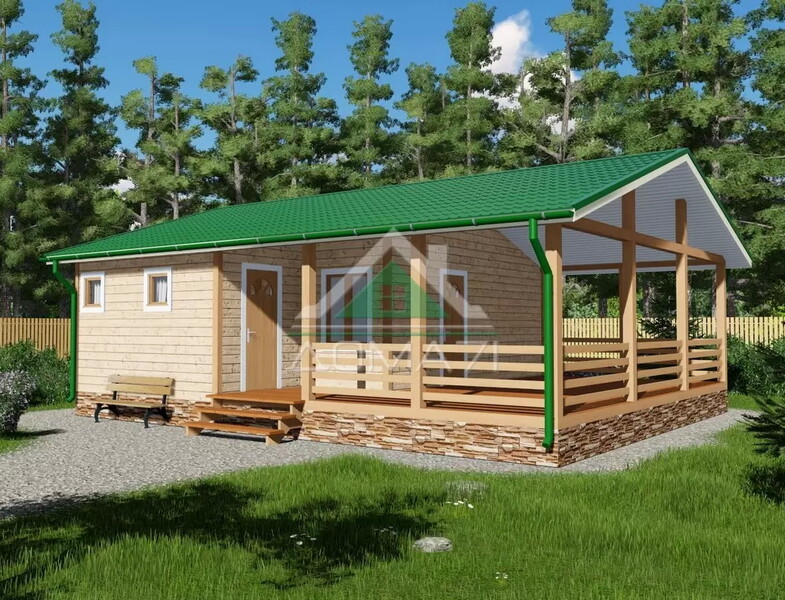 Баня 10х8 каркасная проект 10
