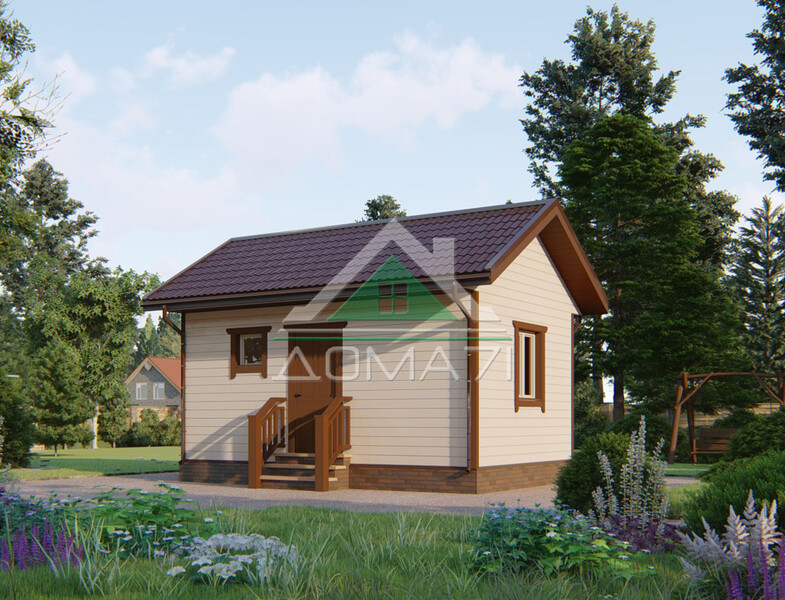 Баня каркасная 6х4 проект 12