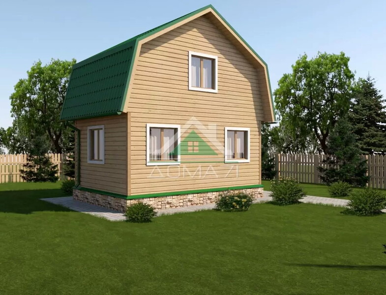 Каркасный дачный дом 4х5 проект 1