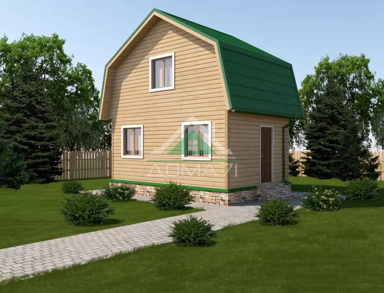 Каркасный дачный дом 4х5 проект 1