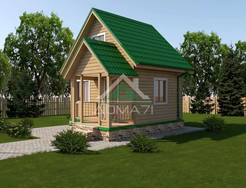 Каркасный дачный дом 4х5 проект 3