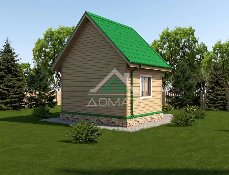 Каркасный дачный дом 4х5 проект 3