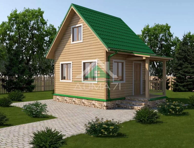 Каркасный дачный дом 4х5 проект 4