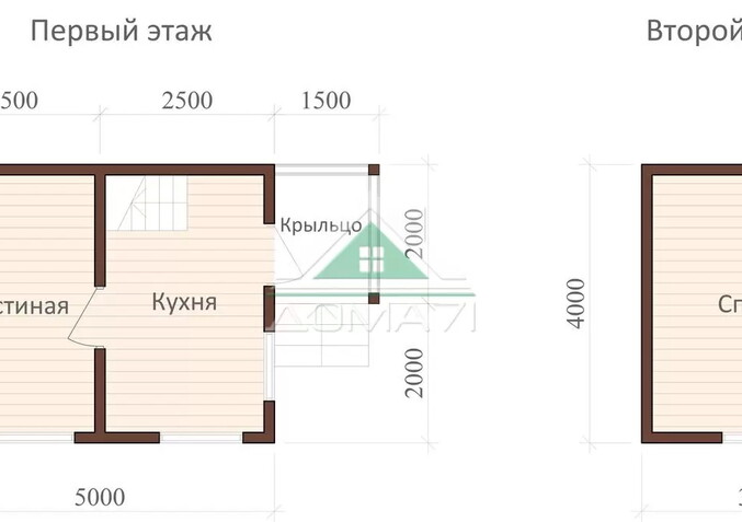 Каркасный дачный дом 4х5 проект 4