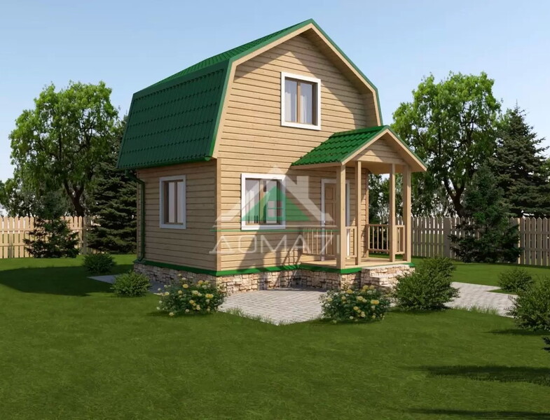 Каркасный дачный дом 4х5 проект 5
