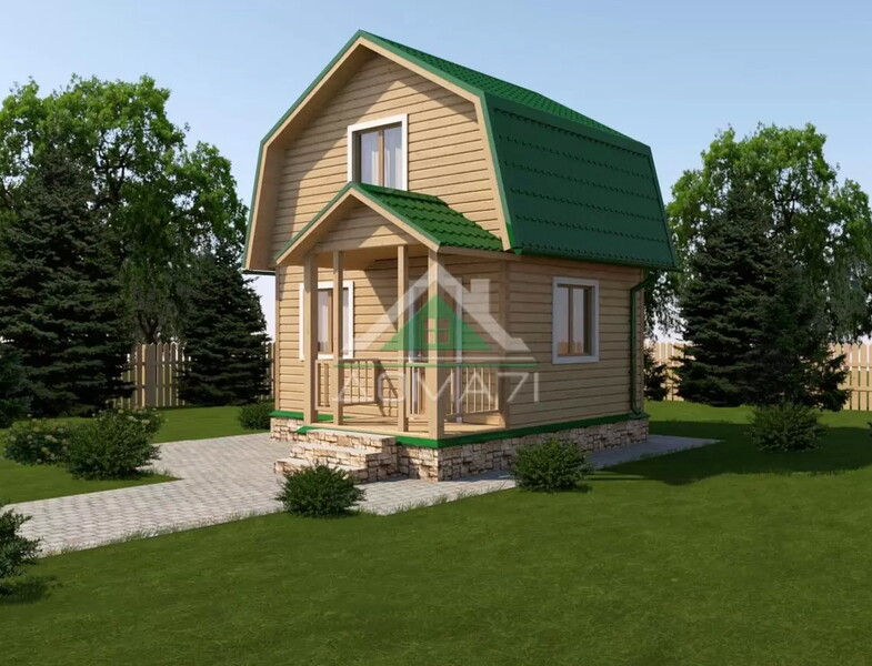 Каркасный дачный дом 4х5 проект 5