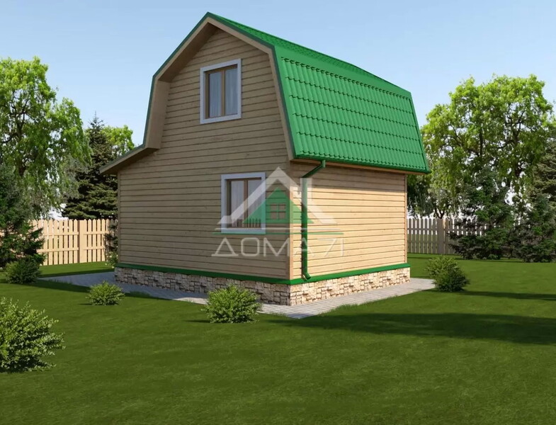 Каркасный дачный дом 5х6 проект 7