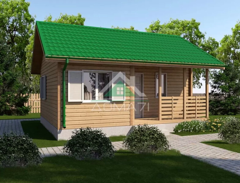 Каркасный дачный дом 6х7 одноэтажный проект 8