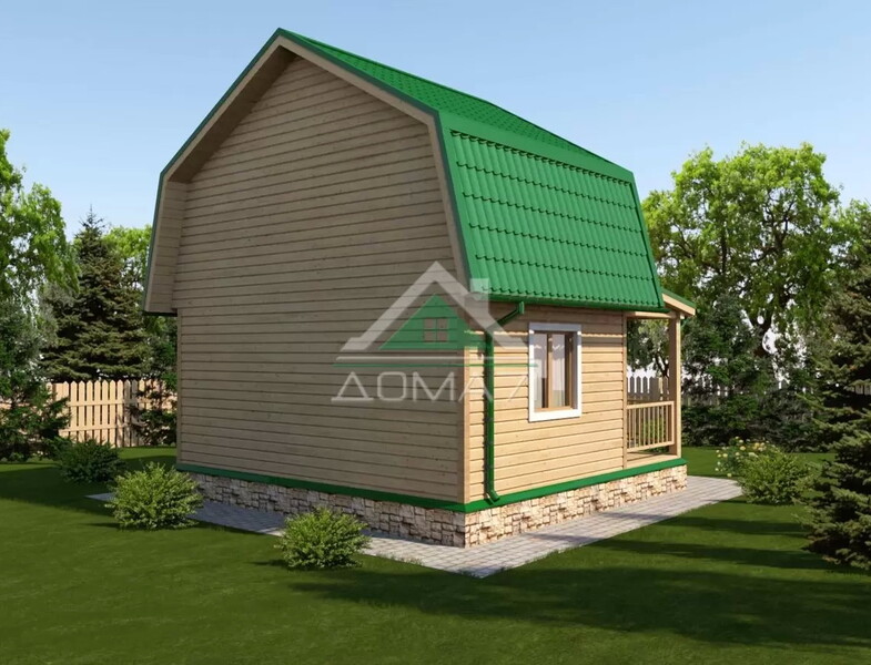 Каркасный дачный дом 6х6 проект 11