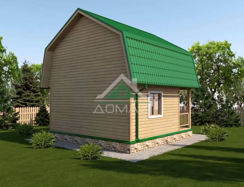 Каркасный дачный дом 6х6 проект 17