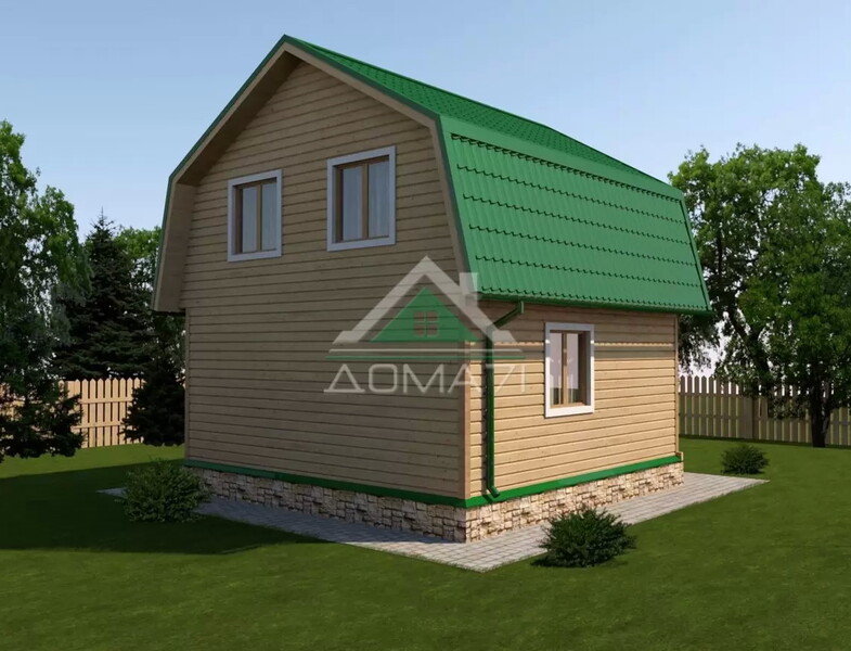 Каркасный дачный дом 6х6 проект 20