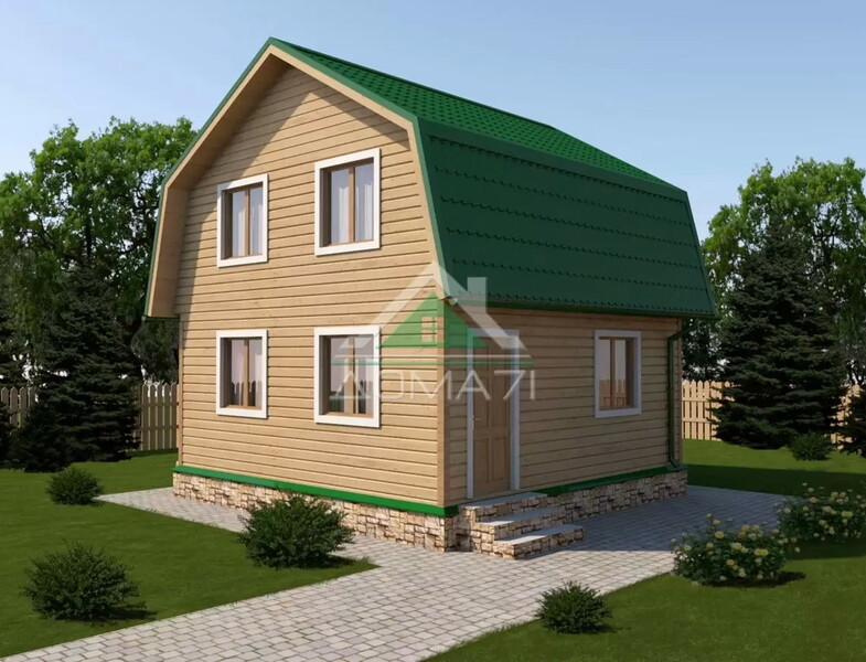 Каркасный дачный дом 6х6 проект 21