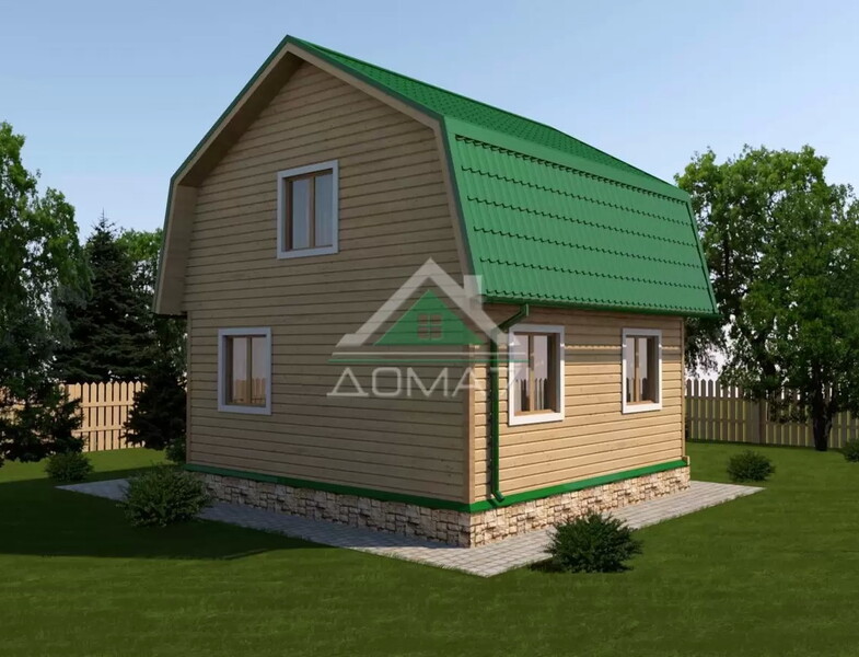 Каркасный дачный дом 6х6 проект 21