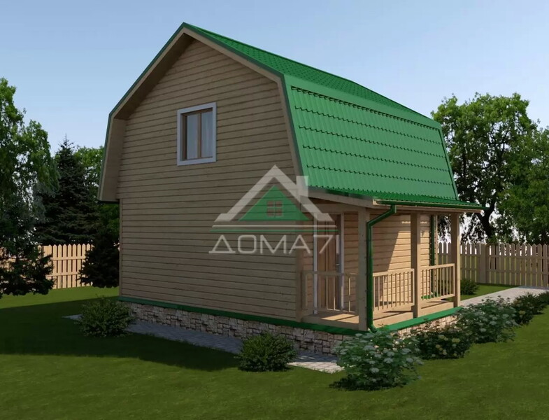 Каркасный дачный дом 6х7,5 проект 22