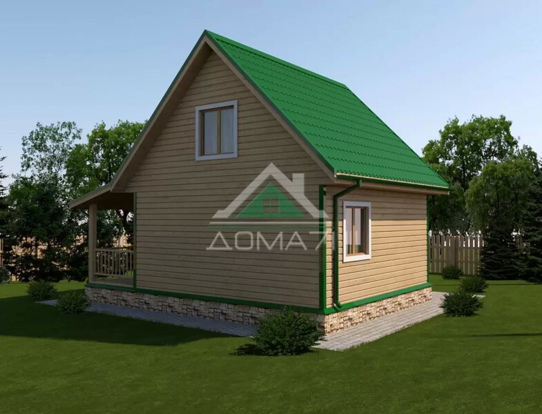 Каркасный дачный дом 6х8 проект 23