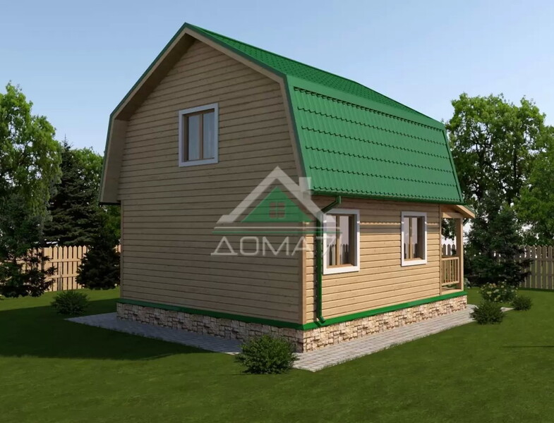 Каркасный дачный дом 6х7,5 проект 24