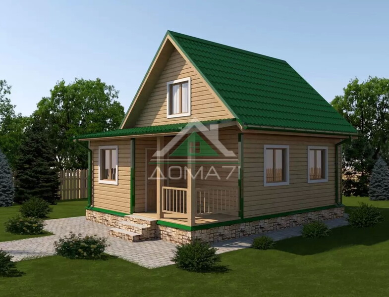 Каркасный дачный дом 6х8 проект 28
