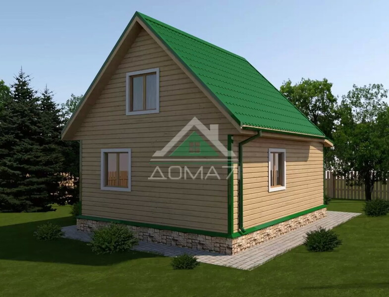 Каркасный дачный дом 6х8 проект 28