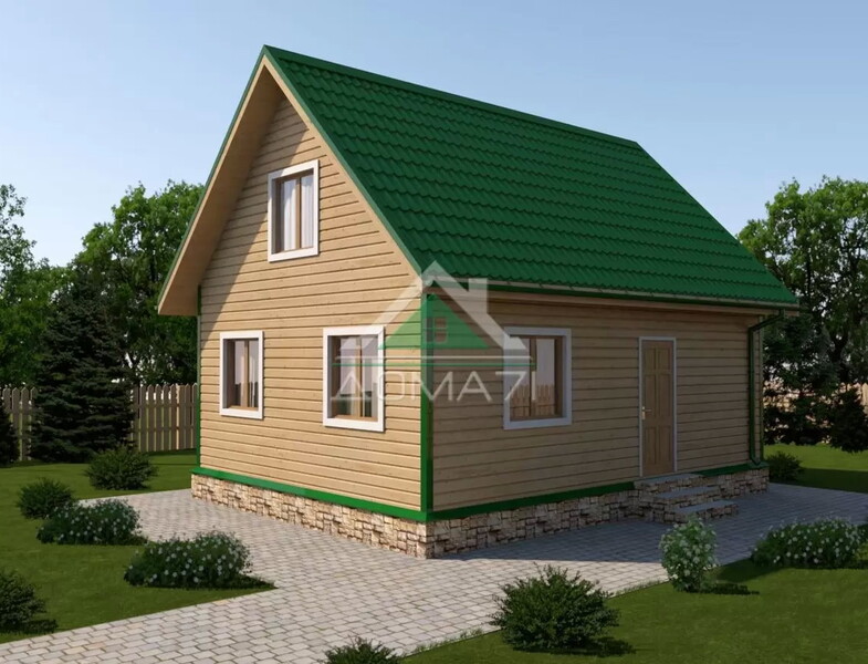 Каркасный дачный дом 6х8 проект 29