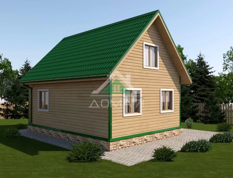 Каркасный дачный дом 6х8 проект 29