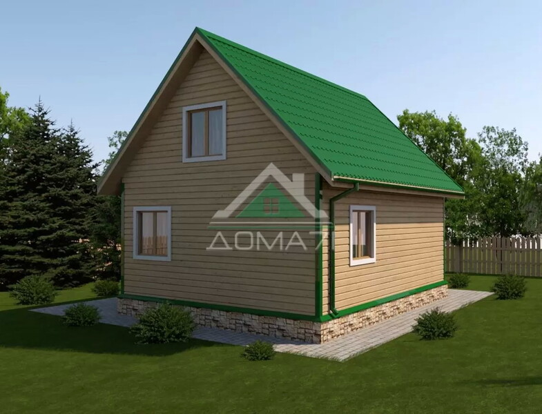 Каркасный дачный дом 6х8 проект 29