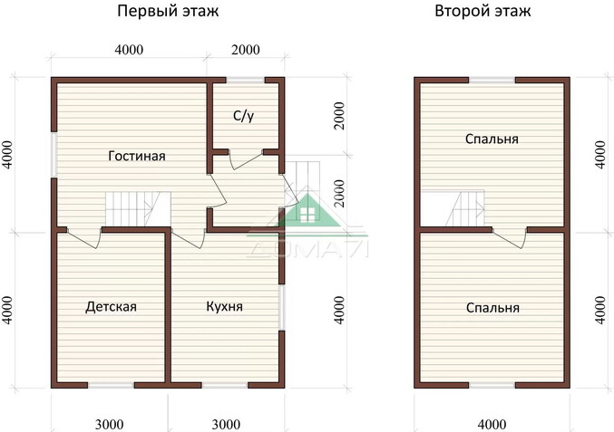 Каркасный дачный дом 6х8 проект 29