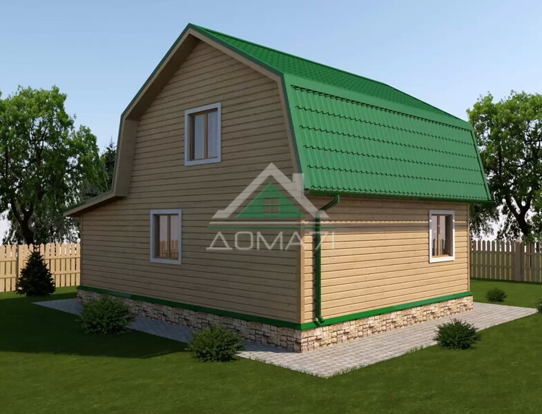 Каркасный дачный дом 7х9 проект 34