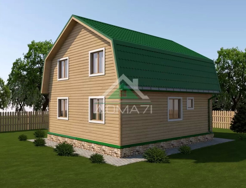 Каркасный дачный дом 7х9 проект 37