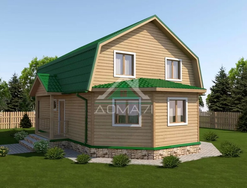 Каркасный дачный дом 7х11 проект 38