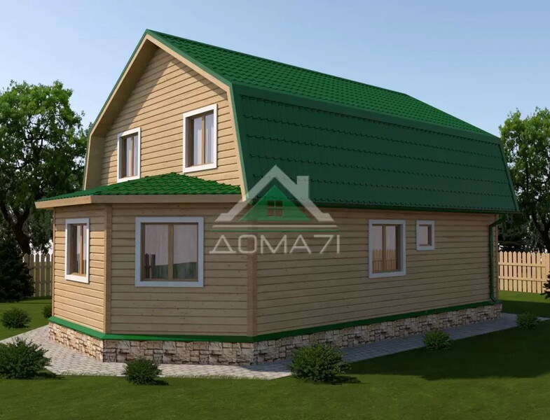 Каркасный дачный дом 7х11 проект 38