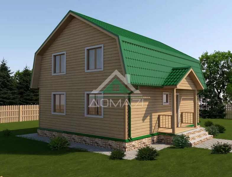 Каркасный дачный дом 7х11 проект 38