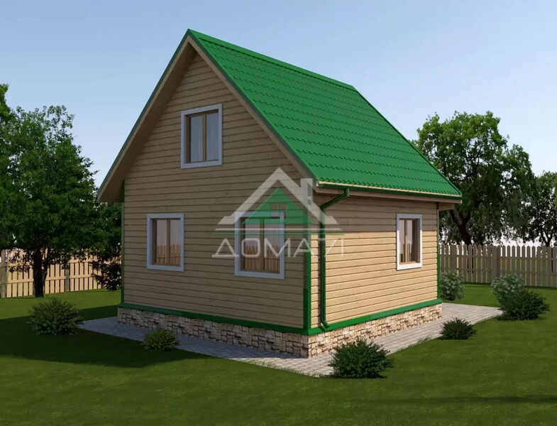 Каркасный дачный дом 6х8 проект 39