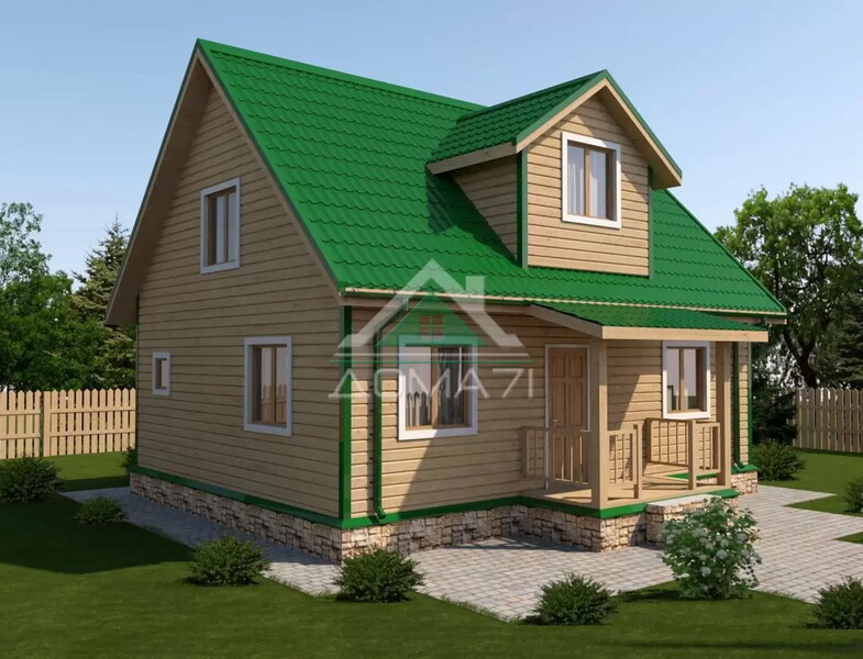 Каркасный дачный дом 7х9 проект 41