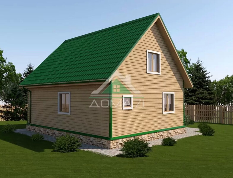 Каркасный дачный дом 7х9 проект 41